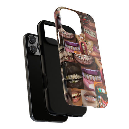 Gold Grillz Bold Phone Case, For The Culture Tough Phone Cover, Statement Accessory, Unique Tech Gift
