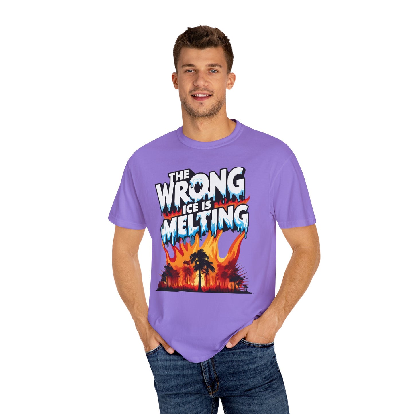The Wrong Ice Is Melting Eco-Conscious Unisex T-Shirt - Climate Change Awareness Tee, Sustainable Fashion, Environmentalist Gift, Earth Day Apparel, Activism Top