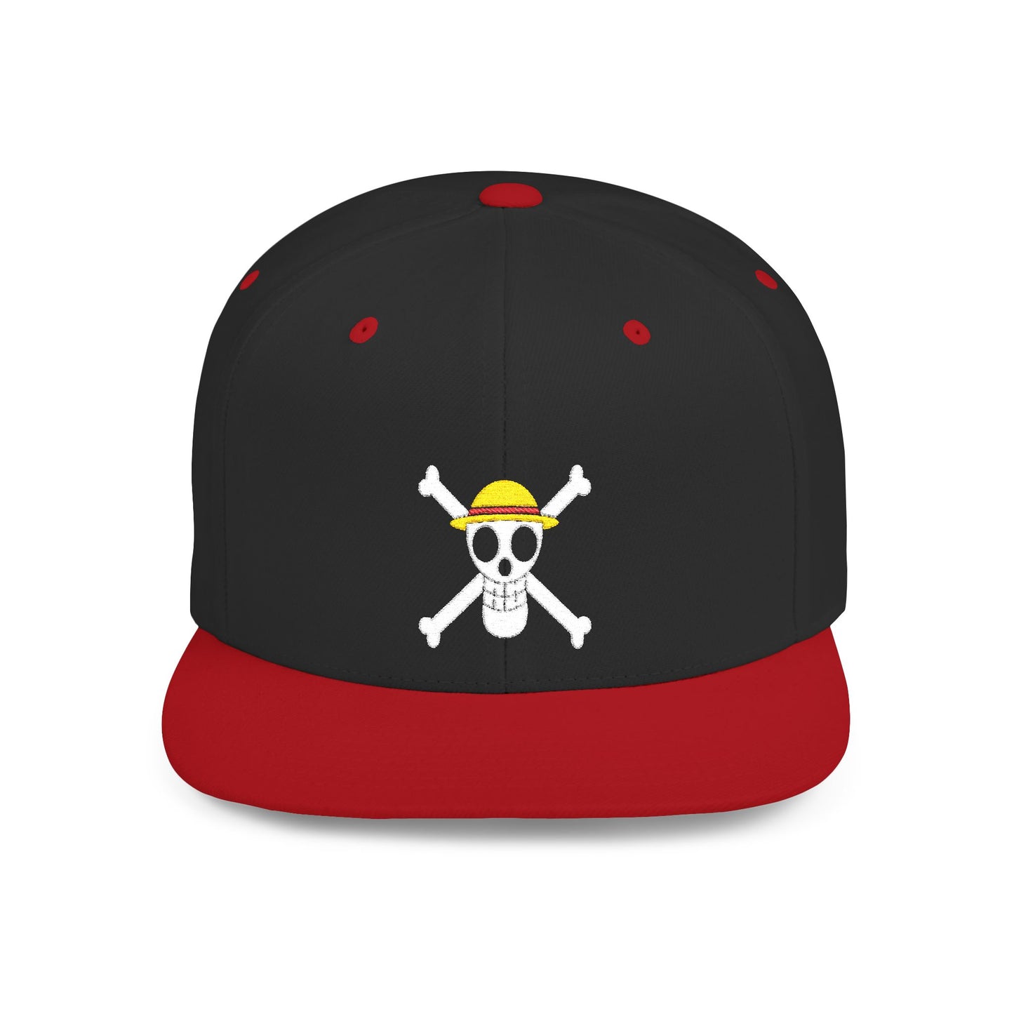 Straw Hat Pirates' Jolly Roger Embroidered Snapback Cap