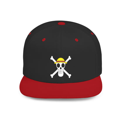 Straw Hat Pirates' Jolly Roger Embroidered Snapback Cap