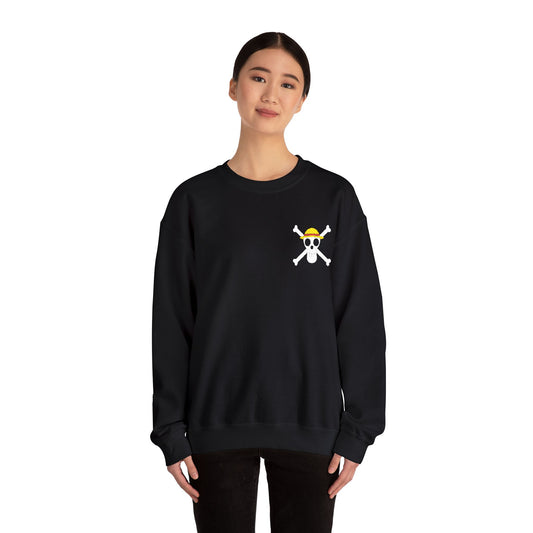 Straw Hat Pirates' Jolly Roger Embroidered Unisex Crewneck Sweatshirt