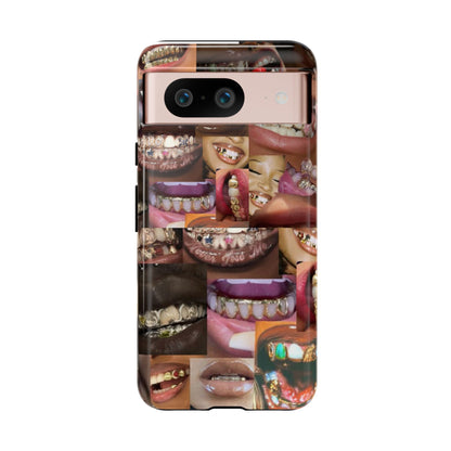 Gold Grillz Bold Phone Case, For The Culture Tough Phone Cover, Statement Accessory, Unique Tech Gift