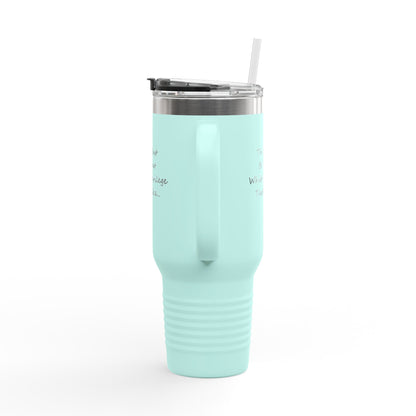 White Privilege Insulated Travel Mug, 40oz, Perfect Gift for Coffee Lovers, Road Trips, and Hands Off Protest Tumbler