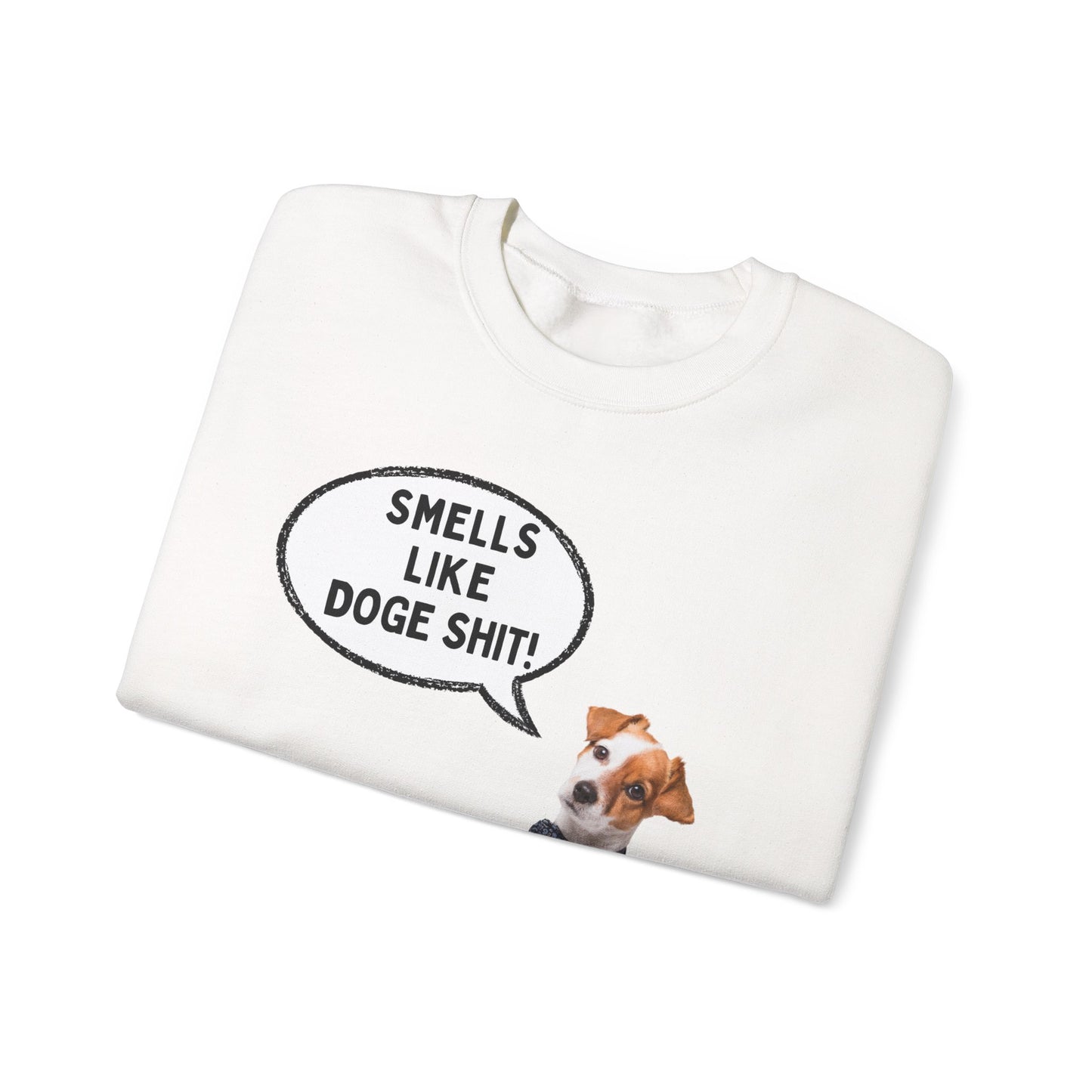 Funny Dog Lover Sweatshirt - 'Smells Like Doge Sh*t!' Crewneck
