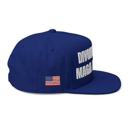 Embroidered Flat Bill Cap — "Divorce Your MAGA Husband" Statement Hat
