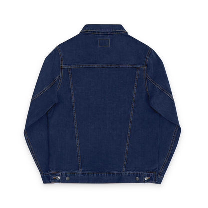 Embroidered Unisex Denim Jacket - 'Never Stop Talking About Palestine, Congo, and Sudan' - Stylish & Versatile