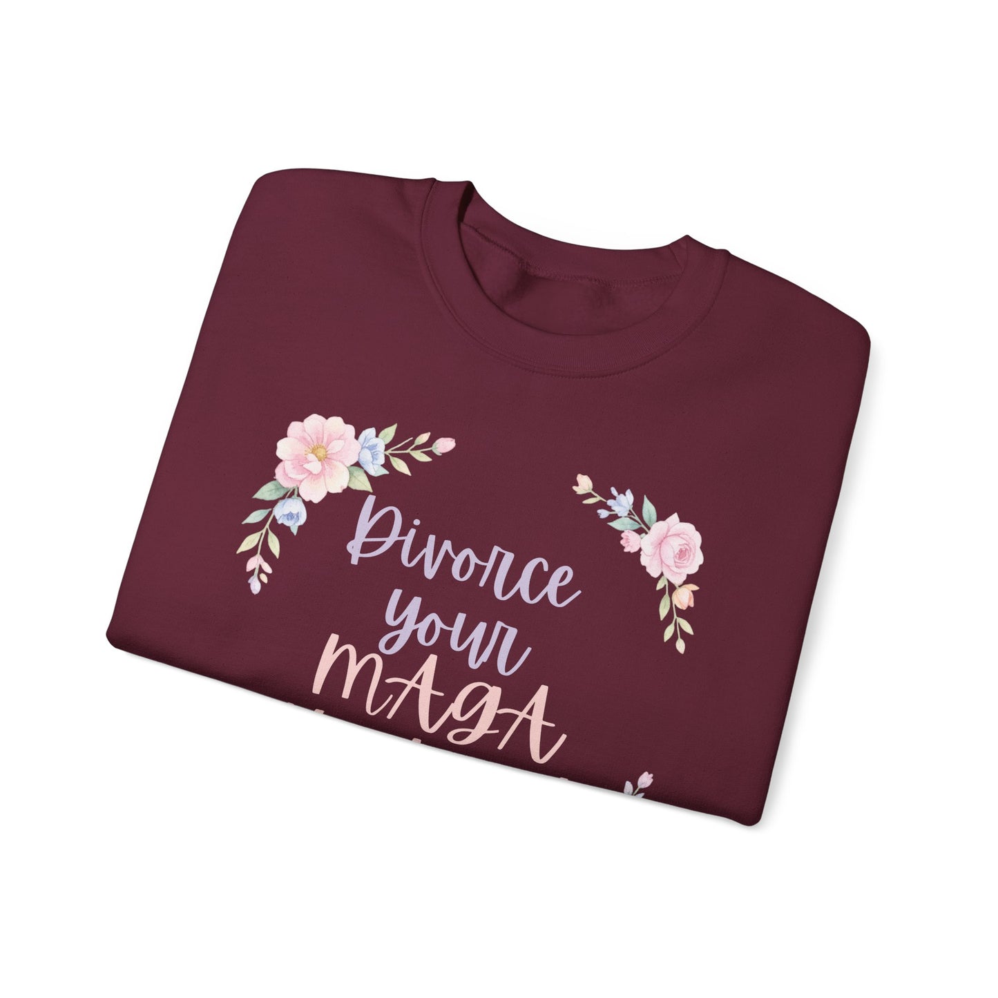 Divorce Your Mean Husband Floral Crewneck Sweatshirt