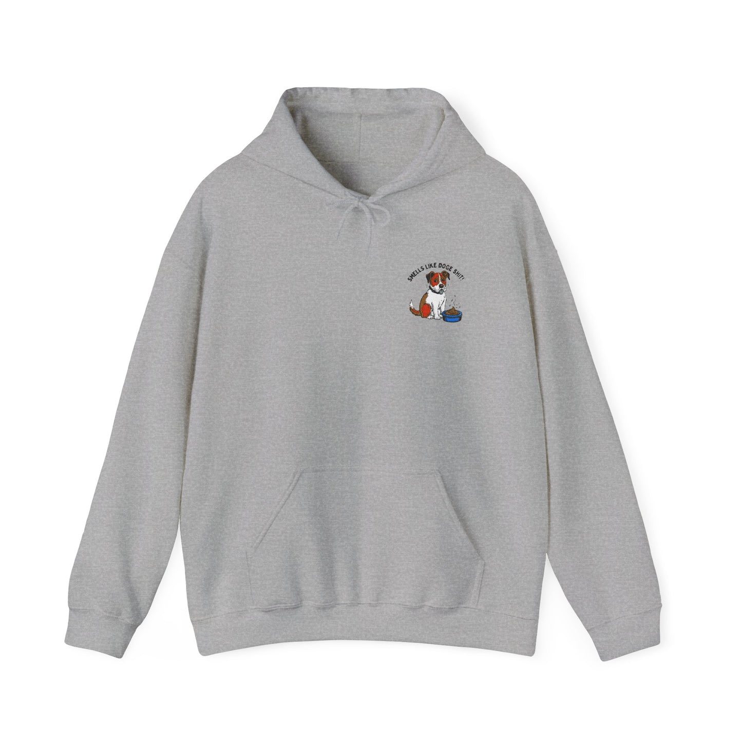 "Smells Like Doge Shit" Embroidered Unisex Heavy Blend Hooded Sweatshirt - Empowering Comfort for Every Occasion