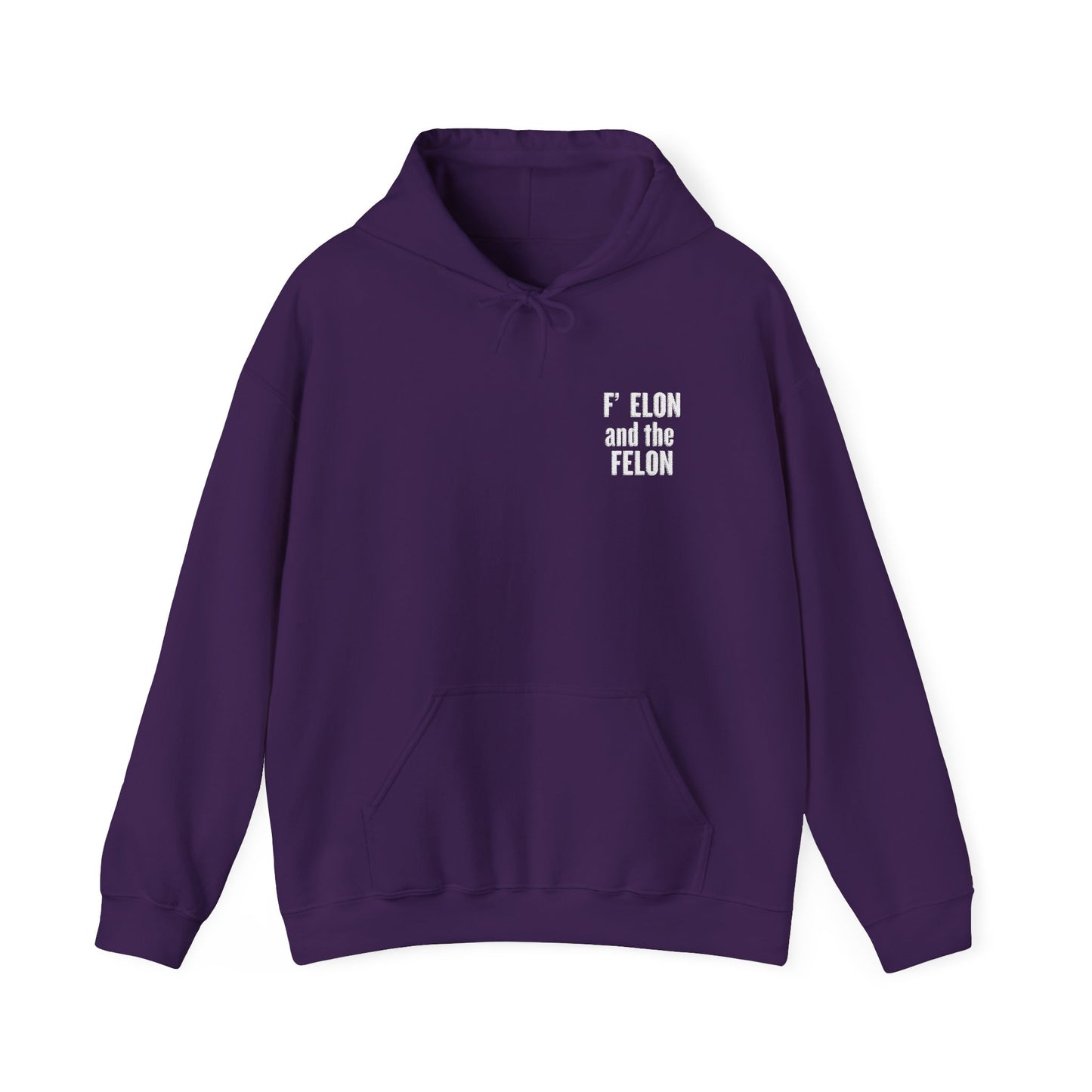 F Elon and the Felon's Heavy Blend Youth Hoodie - Trendy Felon Design