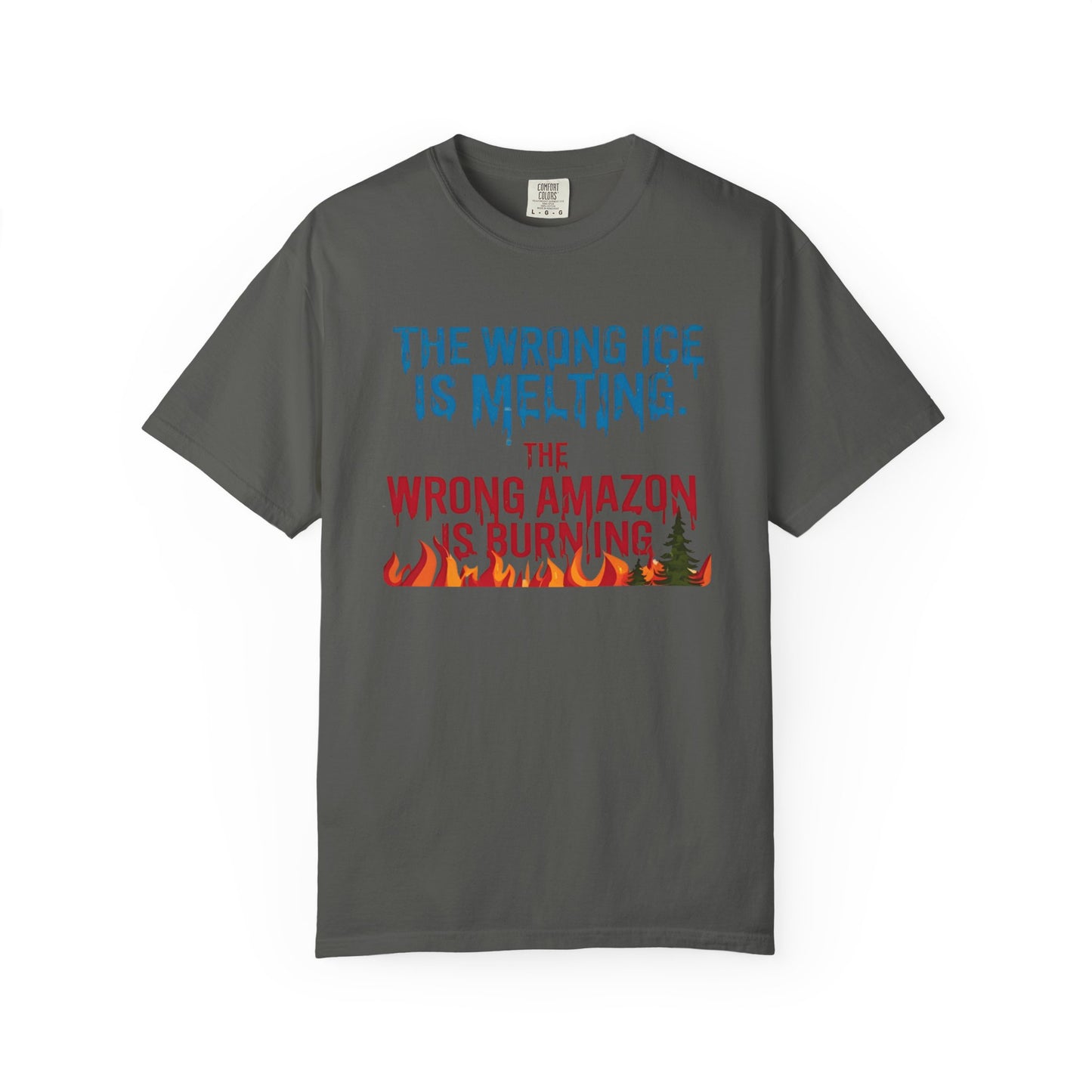 The Wrong Ice Is Melting The Wrong Amazon Is Burning Eco-Conscious Unisex T-Shirt - Climate Change Awareness Tee