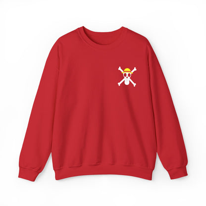 Straw Hat Pirates' Jolly Roger Embroidered Unisex Crewneck Sweatshirt