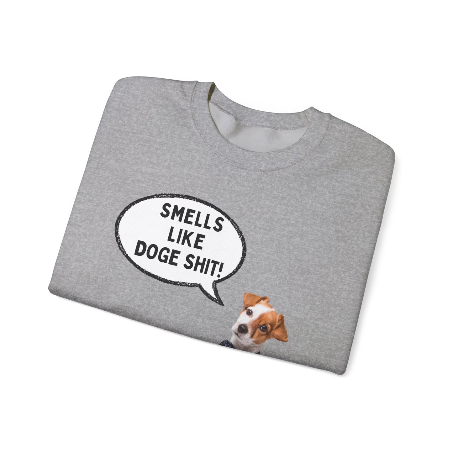 Funny Dog Lover Sweatshirt - 'Smells Like Doge Sh*t!' Crewneck