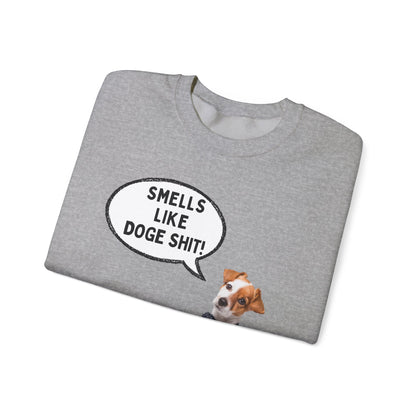 Funny Dog Lover Sweatshirt - 'Smells Like Doge Sh*t!' Crewneck