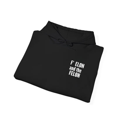 F Elon and the Felon's Heavy Blend Youth Hoodie - Trendy Felon Design