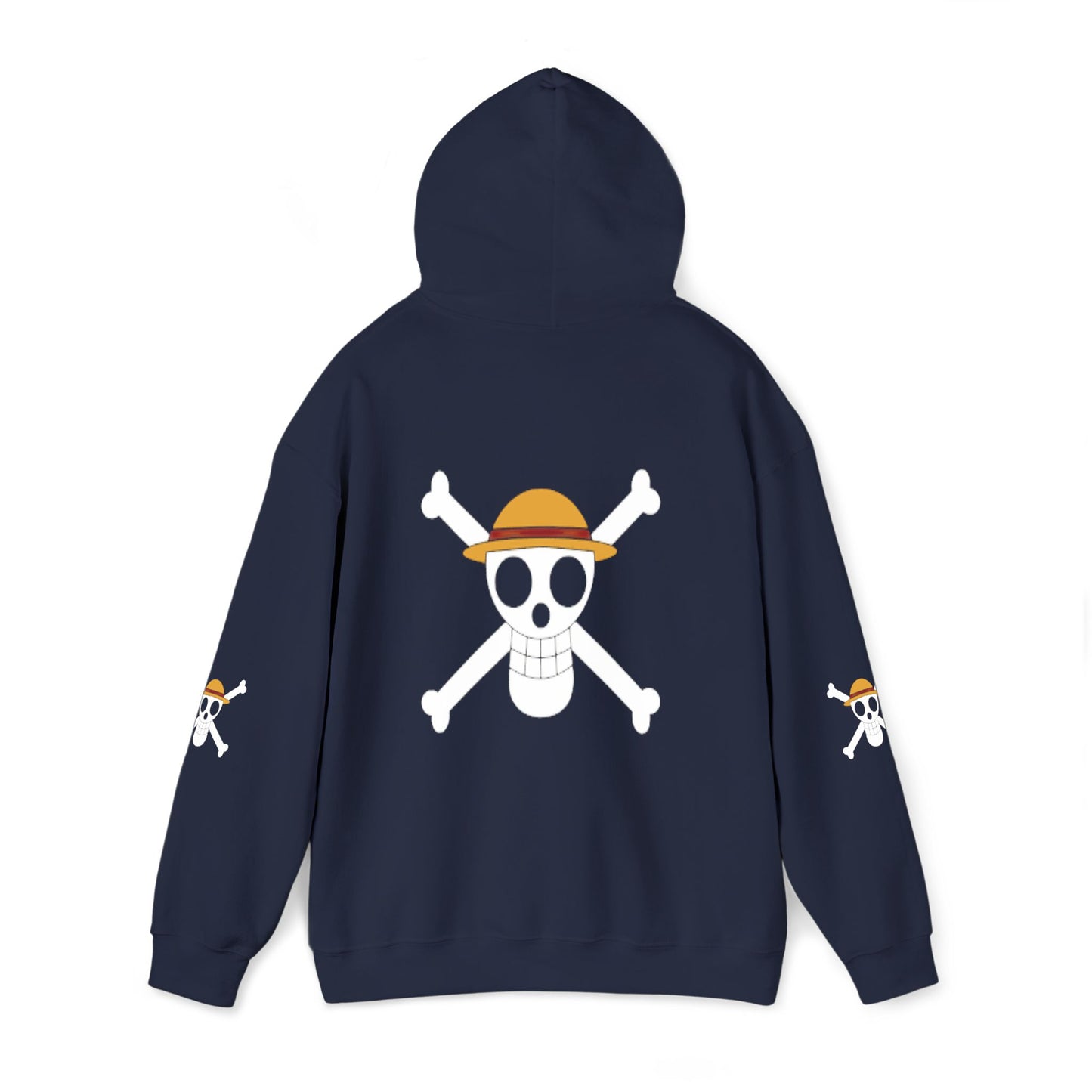 Straw Hat Pirates' Jolly Roger Embroidered Hoodie Design,  Protest streetwear