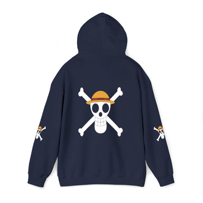 Straw Hat Pirates' Jolly Roger Embroidered Hoodie Design,  Protest streetwear