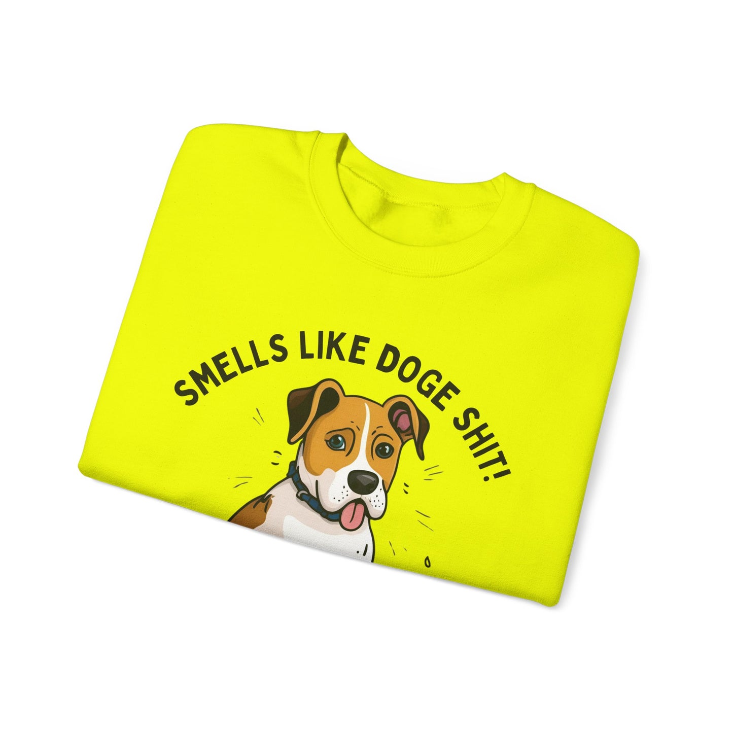 Funny Dog Lover Sweatshirt - 'Smells Like Doge Sh*t!' Crewneck