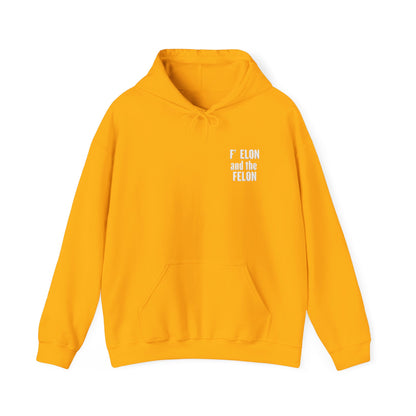 F Elon and the Felon's Heavy Blend Youth Hoodie - Trendy Felon Design