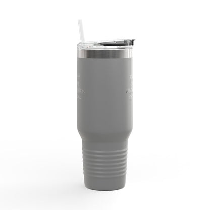 White Privilege Insulated Travel Mug, 40oz, Perfect Gift for Coffee Lovers, Road Trips, and Hands Off Protest Tumbler
