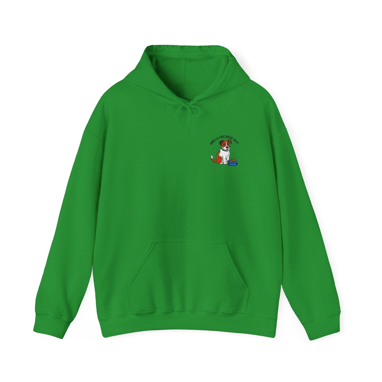 "Smells Like Doge Shit" Embroidered Unisex Heavy Blend Hooded Sweatshirt - Empowering Comfort for Every Occasion