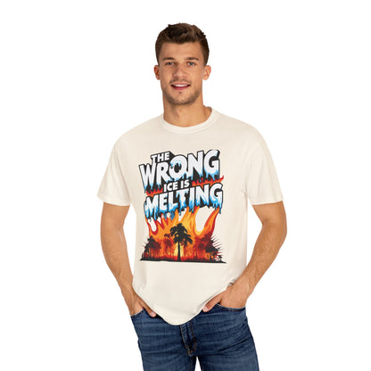 The Wrong Ice Is Melting Eco-Conscious Unisex T-Shirt - Climate Change Awareness Tee, Sustainable Fashion, Environmentalist Gift, Earth Day Apparel, Activism Top