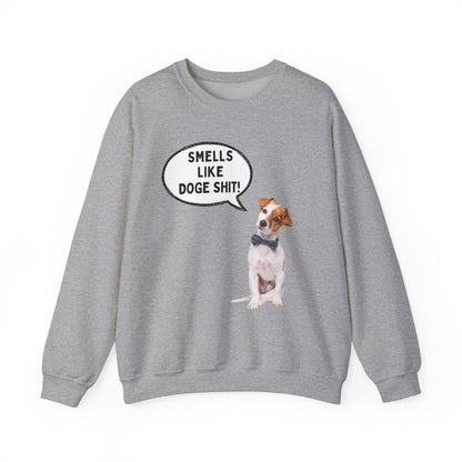Funny Dog Lover Sweatshirt - 'Smells Like Doge Sh*t!' Crewneck