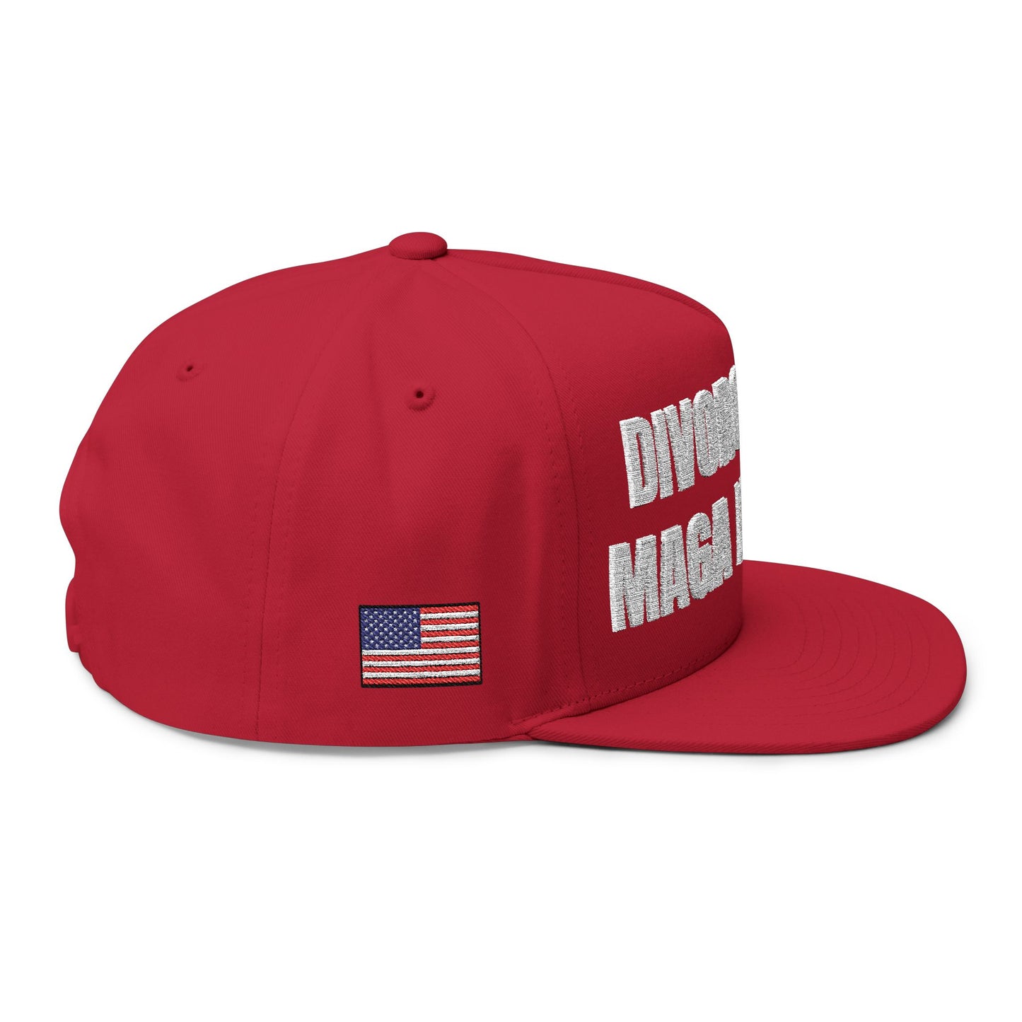 Embroidered Flat Bill Cap — "Divorce Your MAGA Husband" Statement Hat