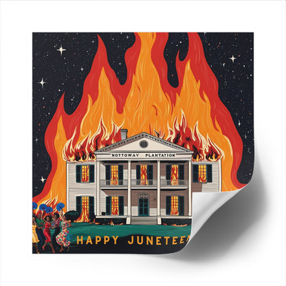 Nottoway Plantation Square Stickers, Design for outdoor or indoor Home Decor, Juneteenth Gifts