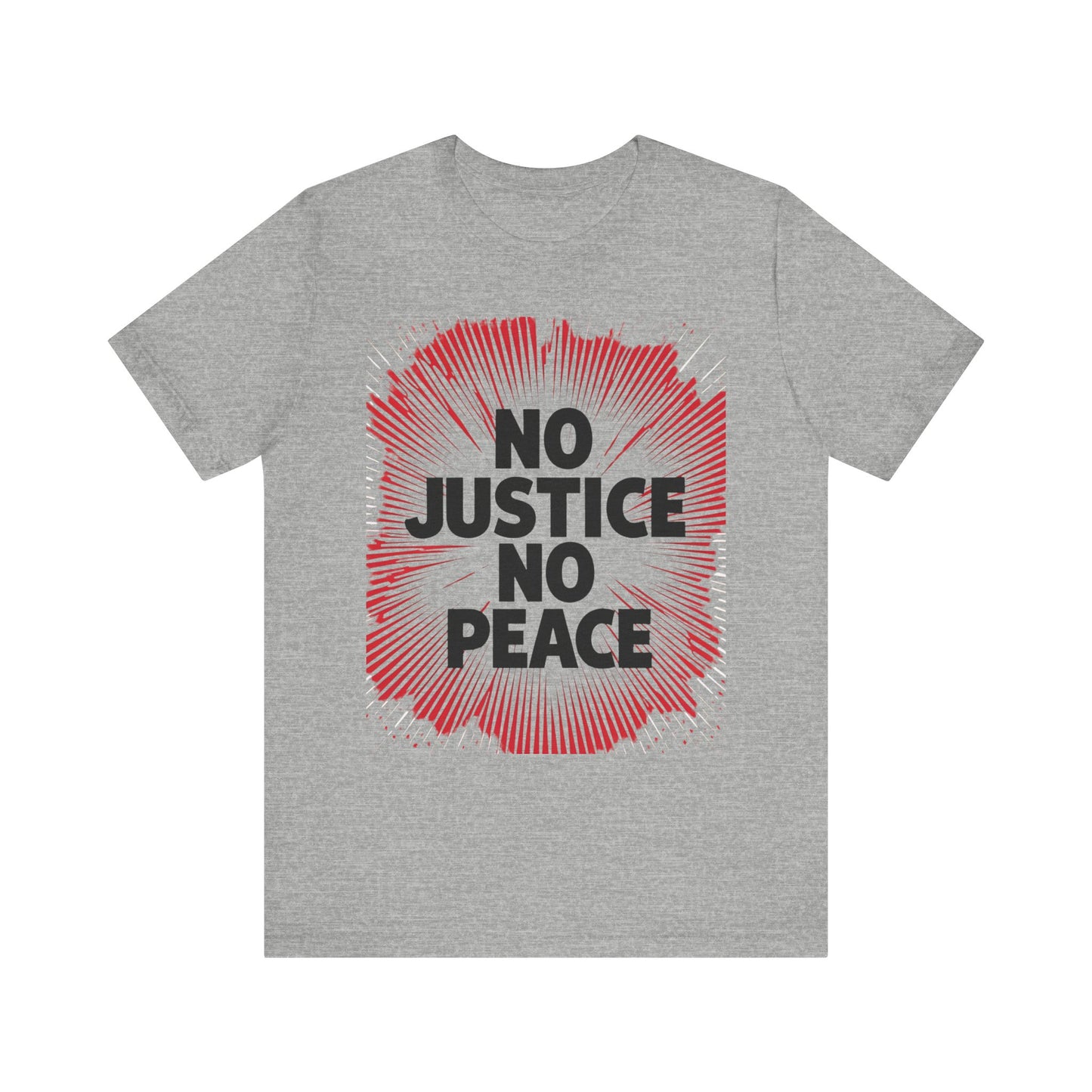 No Justice No Peace Tee - Unisex Jersey Short Sleeve Shirt, Statement Tee, Gift for Activists, Casual Wear, Hands Off Protest