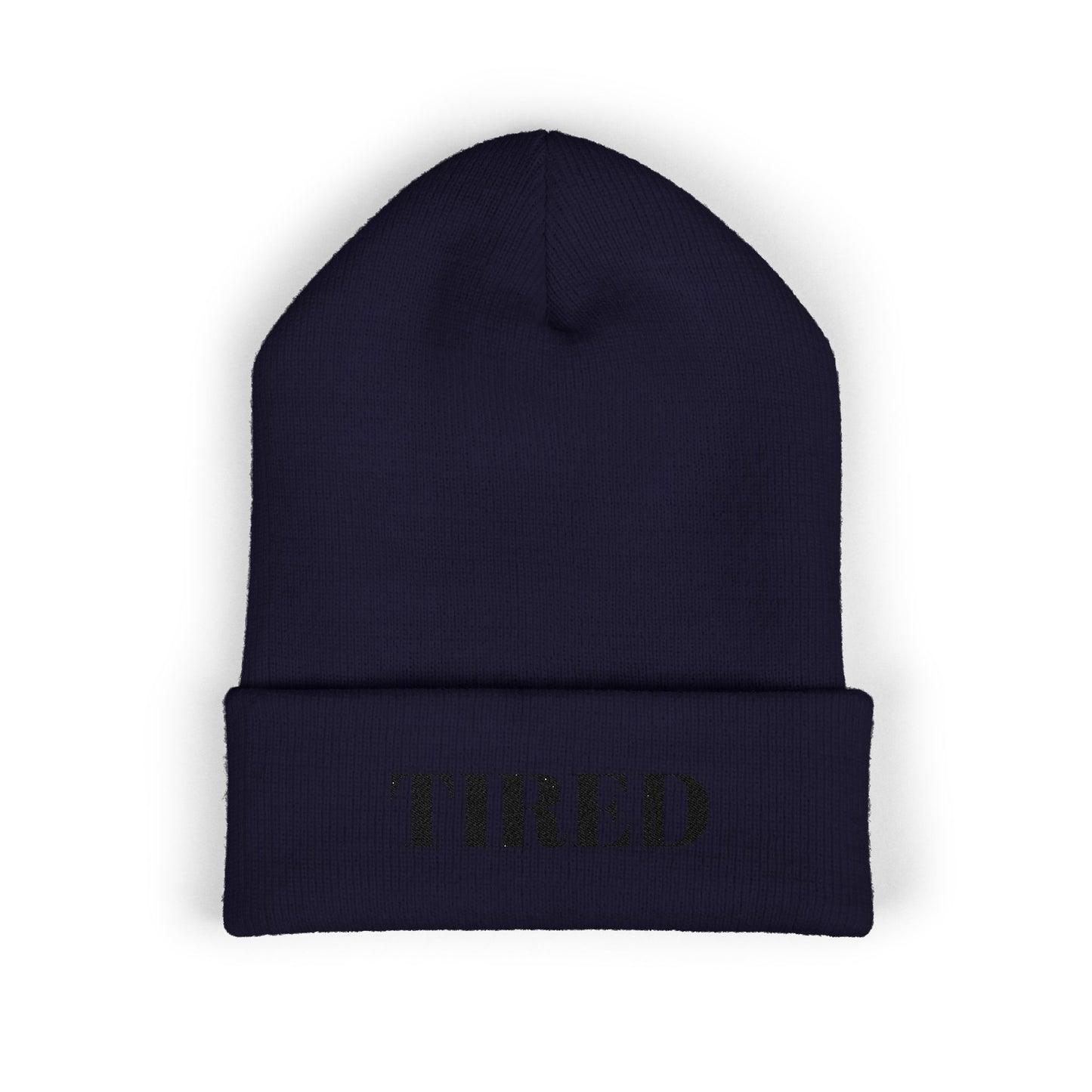 Tired Cuffed Beanie, Embroidered Beanie Hat, Eco-Friendly Accessories, Winter Warm Hat
