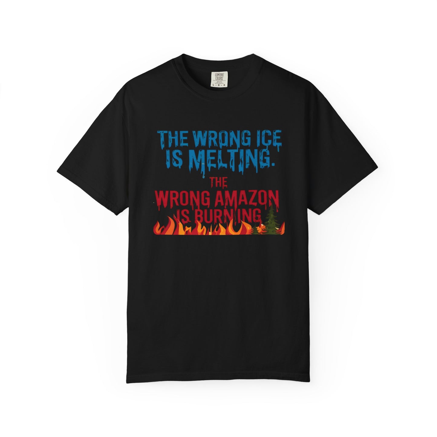 The Wrong Ice Is Melting The Wrong Amazon Is Burning Eco-Conscious Unisex T-Shirt - Climate Change Awareness Tee
