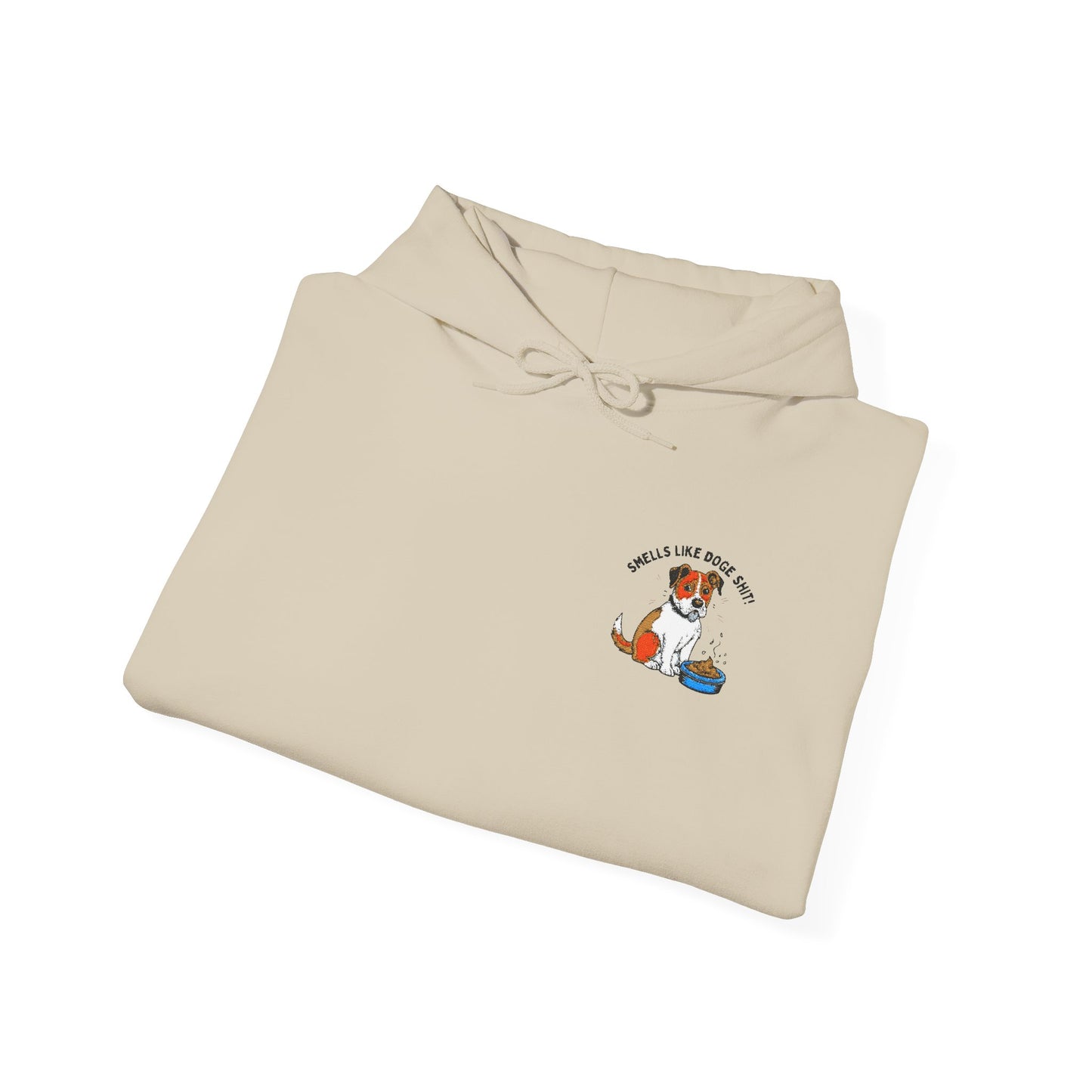 "Smells Like Doge Shit" Embroidered Unisex Heavy Blend Hooded Sweatshirt - Empowering Comfort for Every Occasion