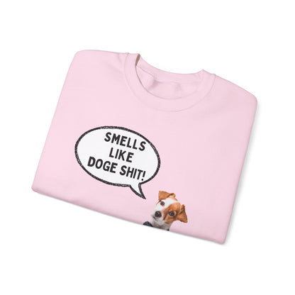 Funny Dog Lover Sweatshirt - 'Smells Like Doge Sh*t!' Crewneck