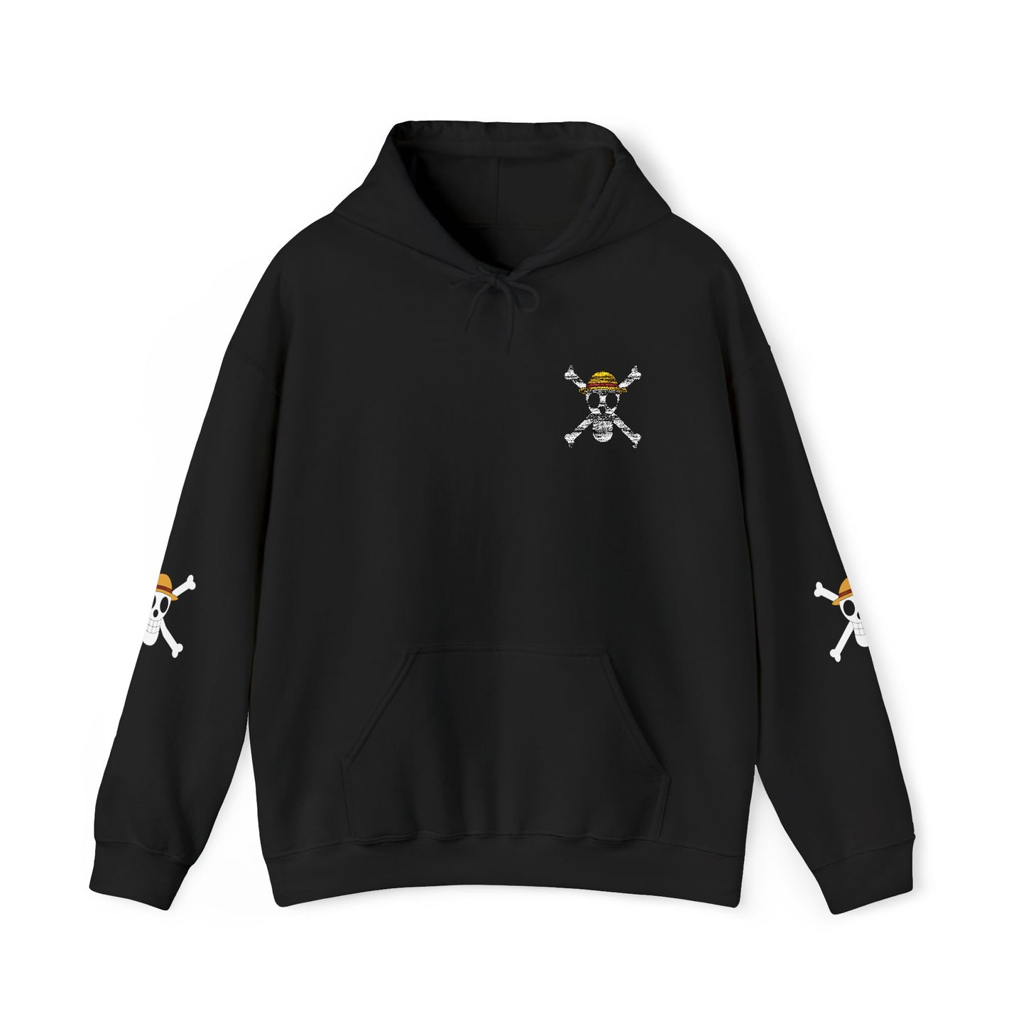 Straw Hat Pirates' Jolly Roger Embroidered Hoodie Design,  Protest streetwear