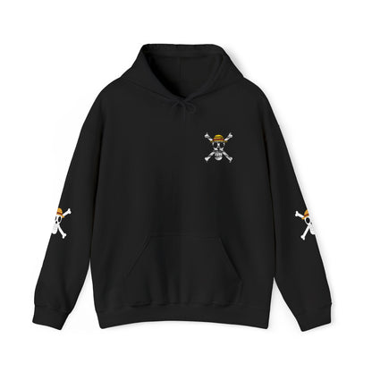 Straw Hat Pirates' Jolly Roger Embroidered Hoodie Design,  Protest streetwear