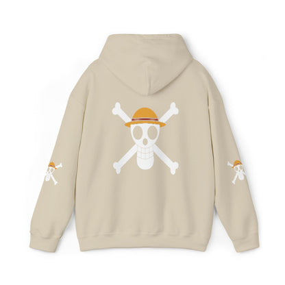 Straw Hat Pirates' Jolly Roger Embroidered Hoodie Design,  Protest streetwear