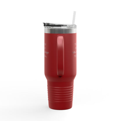 White Privilege Insulated Travel Mug, 40oz, Perfect Gift for Coffee Lovers, Road Trips, and Hands Off Protest Tumbler