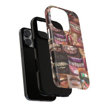 Gold Grillz Bold Phone Case, For The Culture Tough Phone Cover, Statement Accessory, Unique Tech Gift