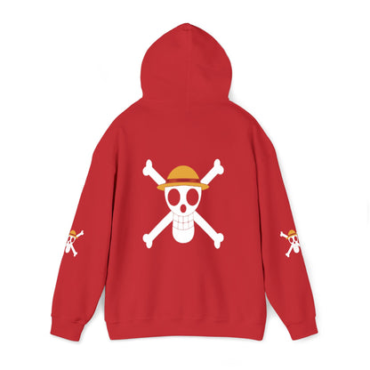 Straw Hat Pirates' Jolly Roger Embroidered Hoodie Design,  Protest streetwear
