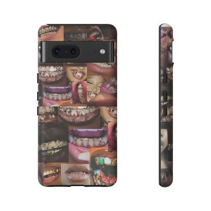 Gold Grillz Bold Phone Case, For The Culture Tough Phone Cover, Statement Accessory, Unique Tech Gift