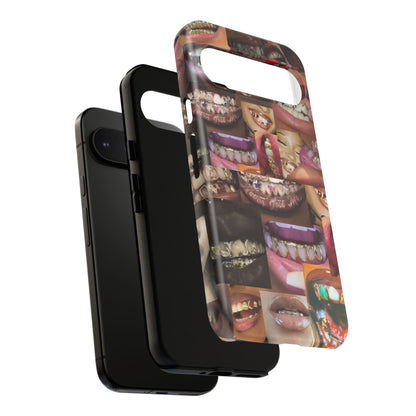 Gold Grillz Bold Phone Case, For The Culture Tough Phone Cover, Statement Accessory, Unique Tech Gift