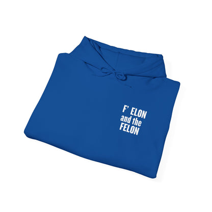 F Elon and the Felon's Heavy Blend Youth Hoodie - Trendy Felon Design