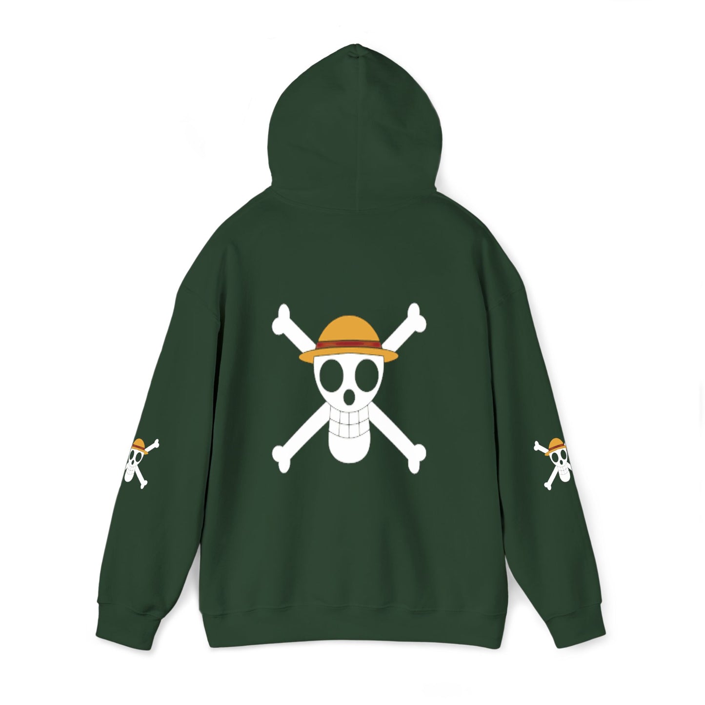 Straw Hat Pirates' Jolly Roger Embroidered Hoodie Design,  Protest streetwear