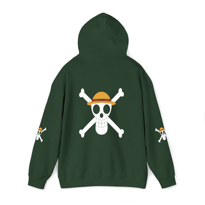 Straw Hat Pirates' Jolly Roger Embroidered Hoodie Design,  Protest streetwear