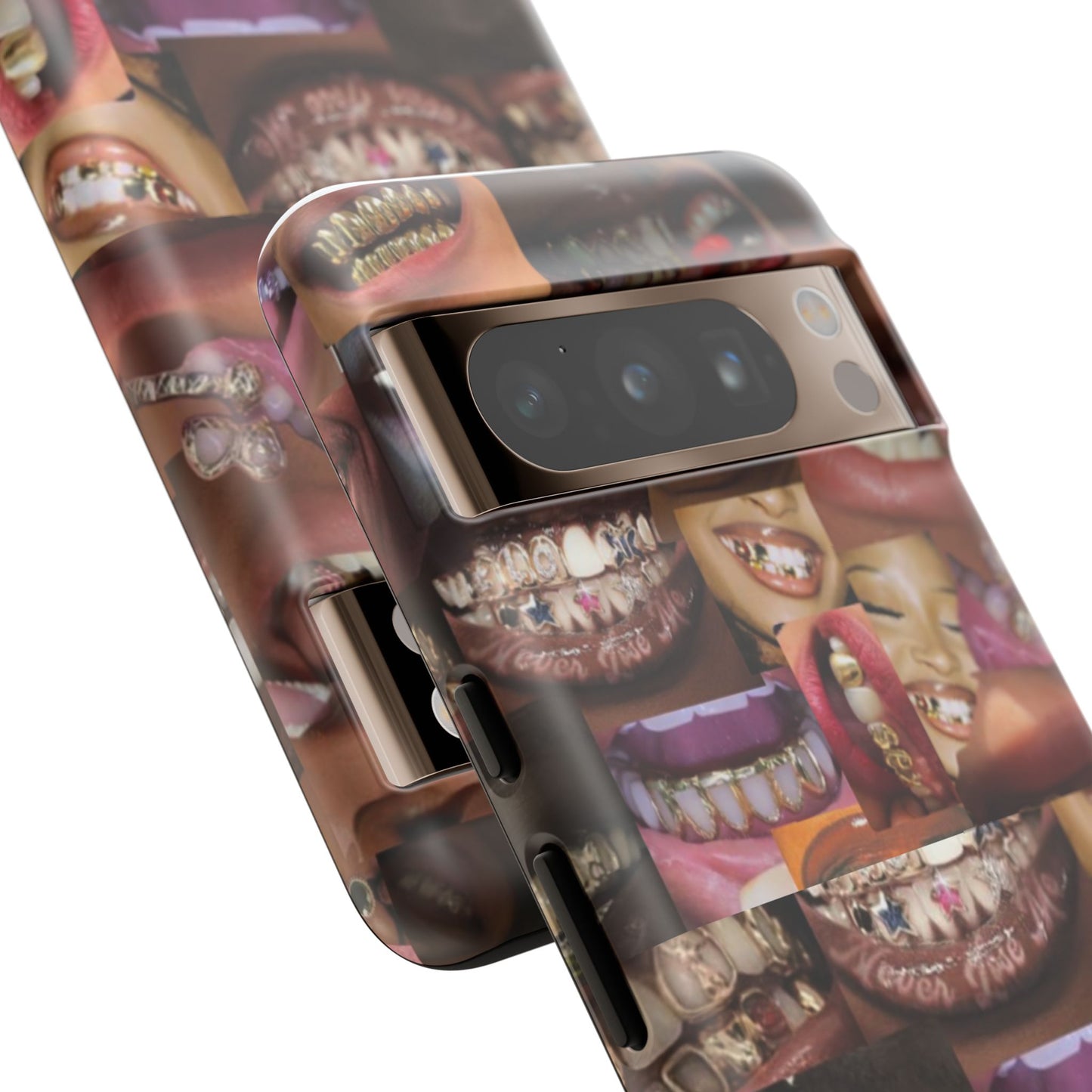 Gold Grillz Bold Phone Case, For The Culture Tough Phone Cover, Statement Accessory, Unique Tech Gift