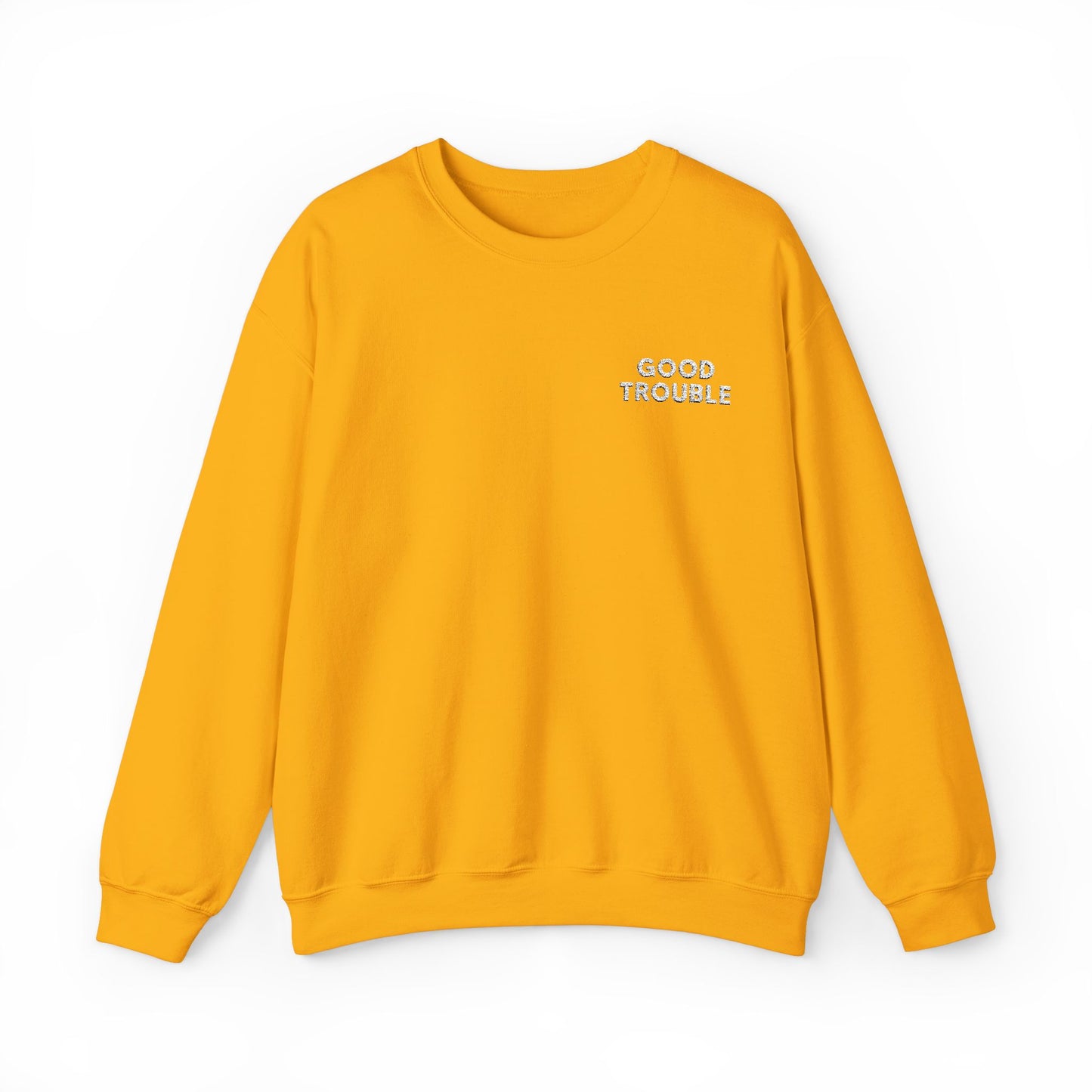 GoodTrouble Embroidered Unisex Crewneck Sweatshirt - Comfort Meets Activism