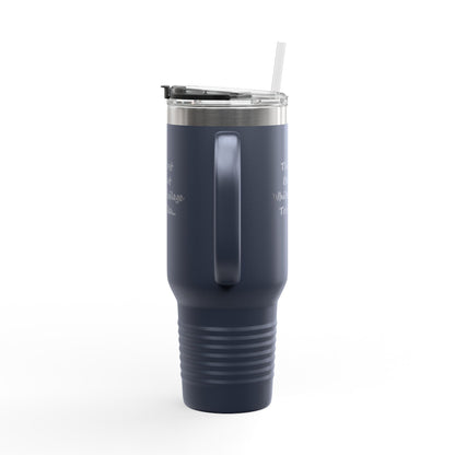 White Privilege Insulated Travel Mug, 40oz, Perfect Gift for Coffee Lovers, Road Trips, and Hands Off Protest Tumbler