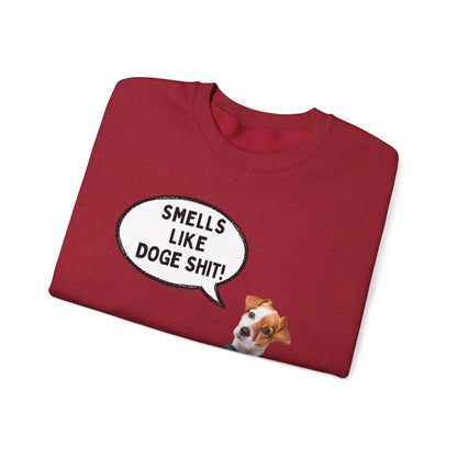 Funny Dog Lover Sweatshirt - 'Smells Like Doge Sh*t!' Crewneck