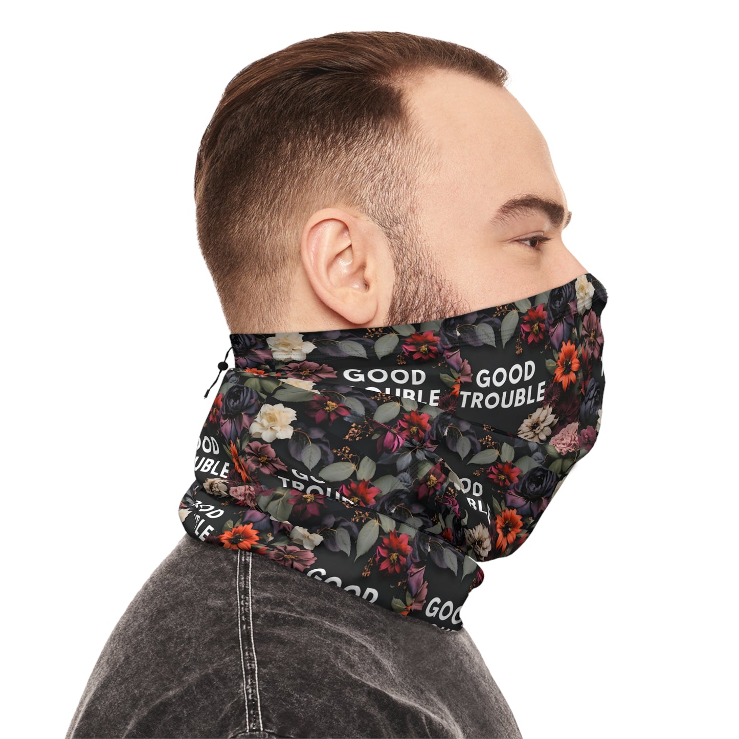 Winter Neck Gaiter With Drawstring