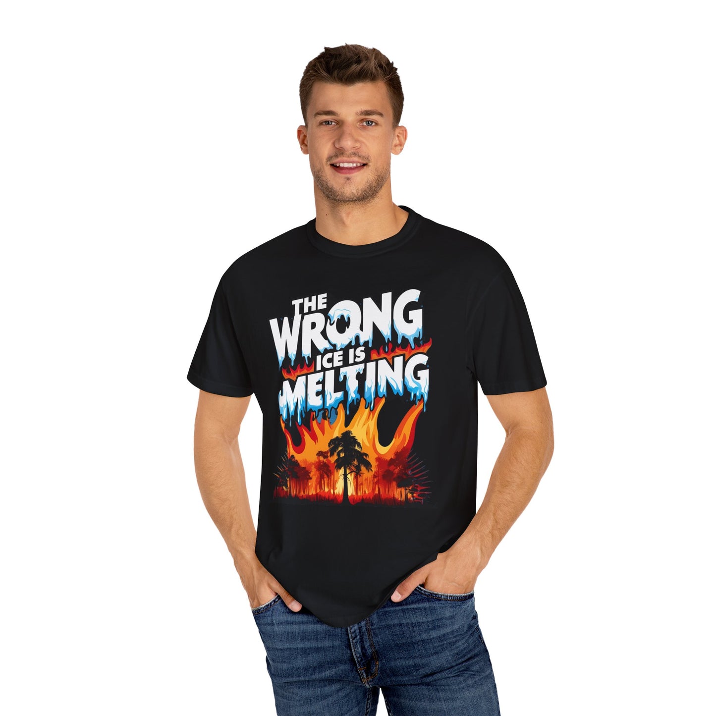 The Wrong Ice Is Melting Eco-Conscious Unisex T-Shirt - Climate Change Awareness Tee, Sustainable Fashion, Environmentalist Gift, Earth Day Apparel, Activism Top